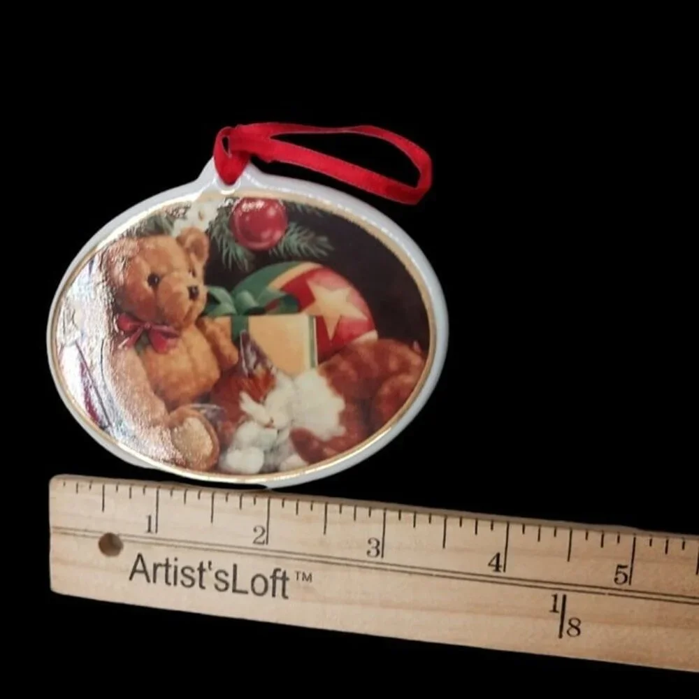 Vtg american greetings christmas ornament  porcelain